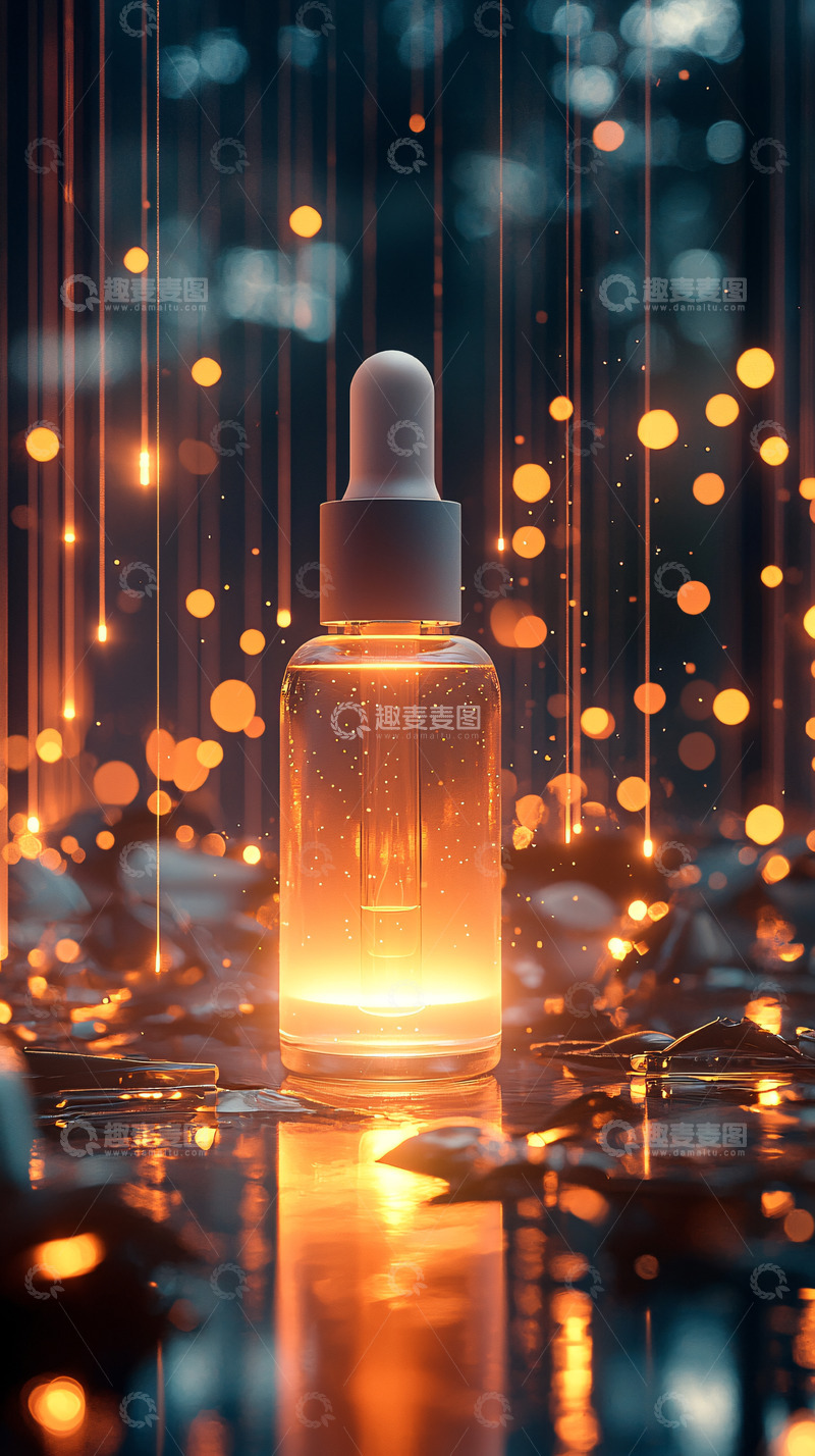 高清大图下载【趣麦麦图】光影下的精华瓶