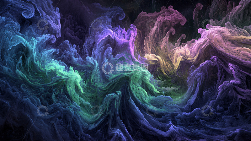 高清大图下载【趣麦麦图】彩色烟雾流动