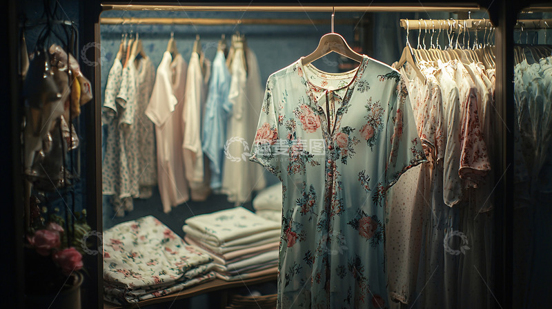 高清大图下载【趣麦麦图】衣柜里整齐的衣服