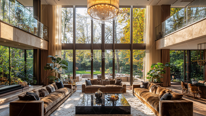 高清大图下载【趣麦麦图】现代别墅客厅