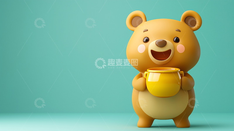 高清大图下载【趣麦麦图】可爱卡通小熊1