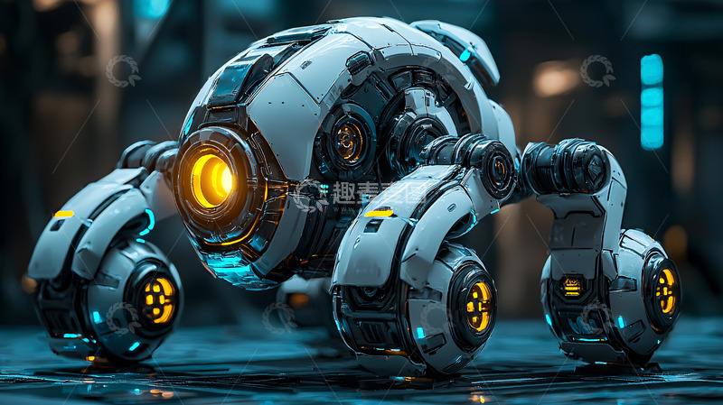 高清大图下载【趣麦麦图】科幻风格小型机器人