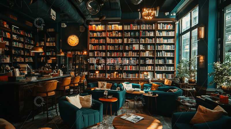 高清大图下载【趣麦麦图】暗色调复古图书馆
