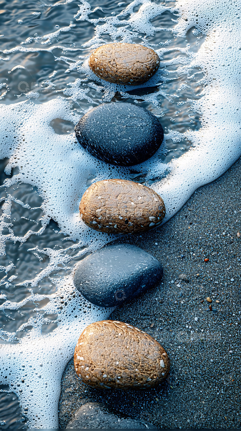 高清大图下载【趣麦麦图】海边石头