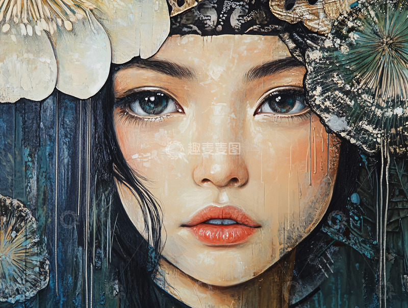 高清大图下载【趣麦麦图】唯美意境古风女子画像