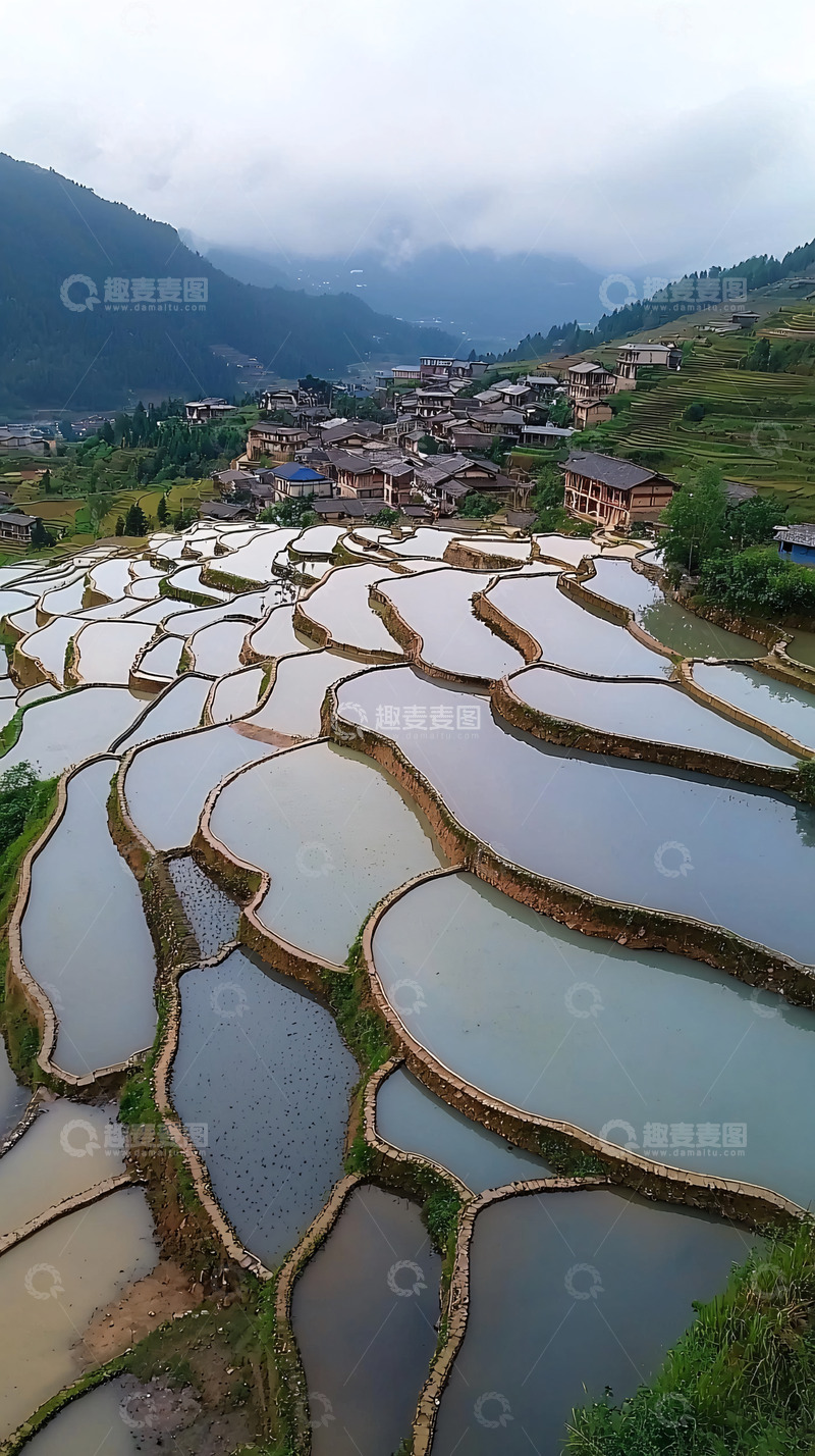 高清大图下载【趣麦麦图】梯田