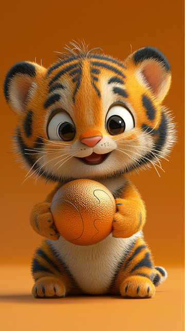 可爱卡通小老虎