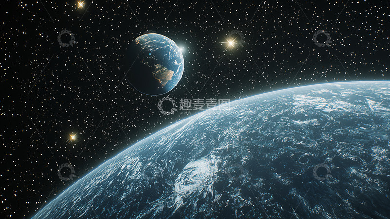 高清大图下载【趣麦麦图】太空中的地球