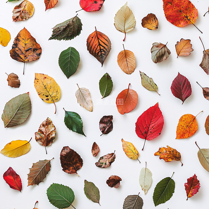 高清大图下载【趣麦麦图】秋季落叶背景图