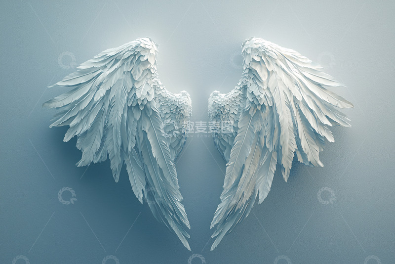 高清大图下载【趣麦麦图】白色天使翅膀