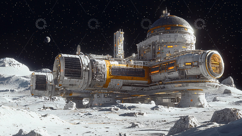 高清大图下载【趣麦麦图】月球基地