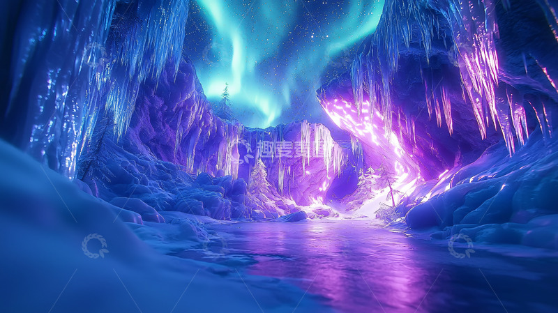 高清大图下载【趣麦麦图】冰雪奇缘般的洞穴