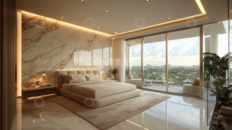 高清大图下载【趣麦麦图】豪华现代卧室