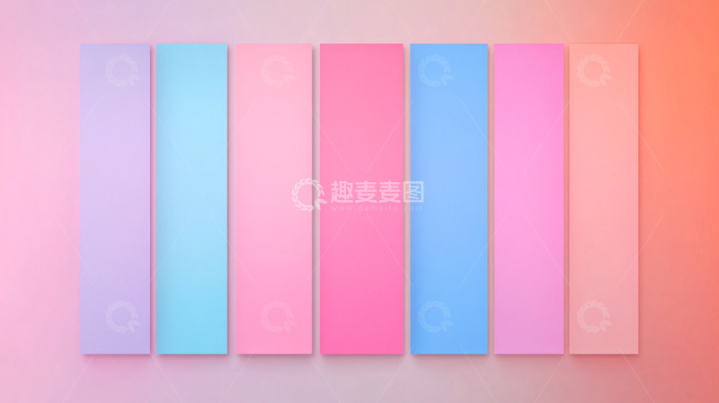 高清大图下载【趣麦麦图】七彩渐变色长条背景图