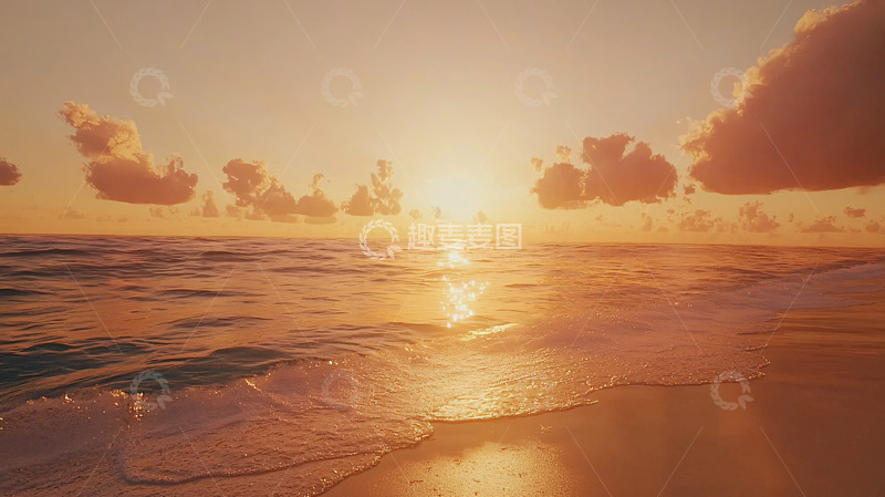 高清大图下载【趣麦麦图】日落海滩