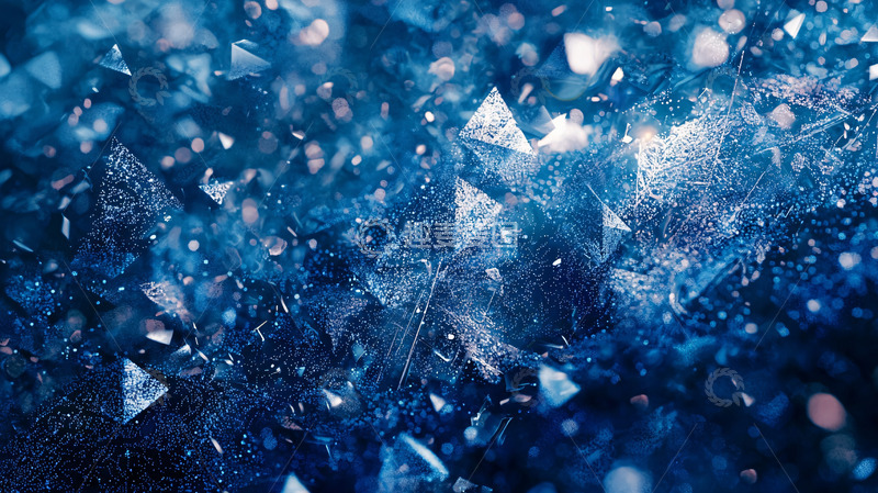 高清大图下载【趣麦麦图】蓝色水晶碎片