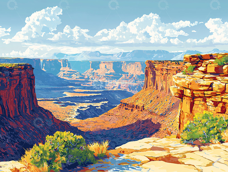 高清大图下载【趣麦麦图】峡谷风景画