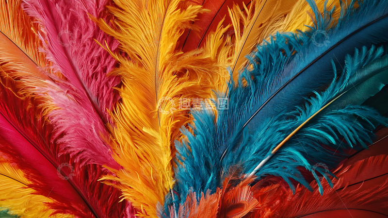 高清大图下载【趣麦麦图】彩色羽毛