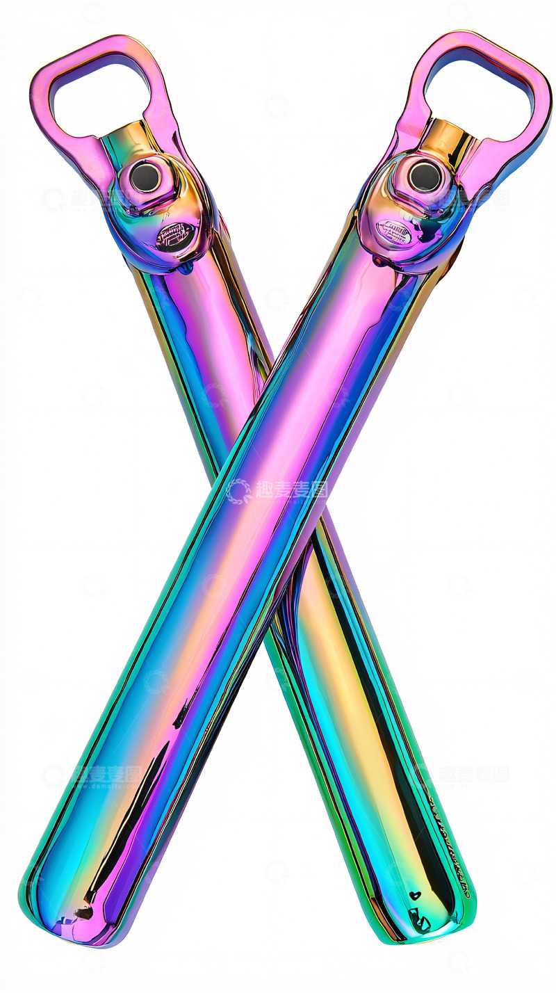 高清大图下载【趣麦麦图】彩虹色金属开瓶器