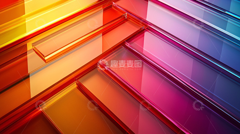 高清大图下载【趣麦麦图】彩色玻璃条
