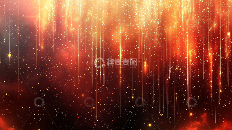 高清大图下载【趣麦麦图】金色粒子雨