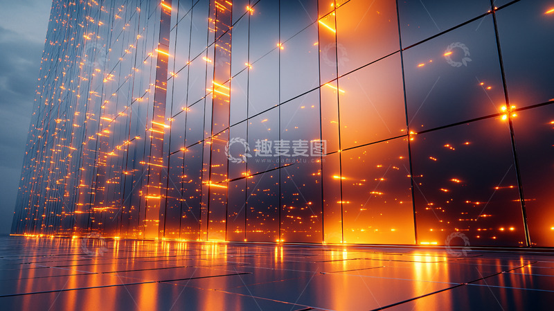 高清大图下载【趣麦麦图】未来科技感建筑夜景