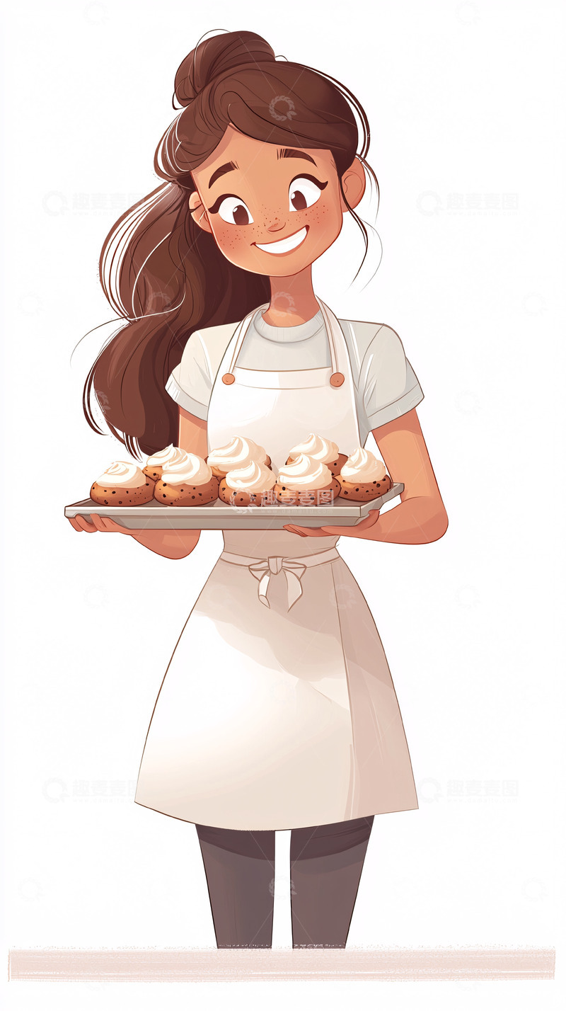 高清大图下载【趣麦麦图】卡通女孩8