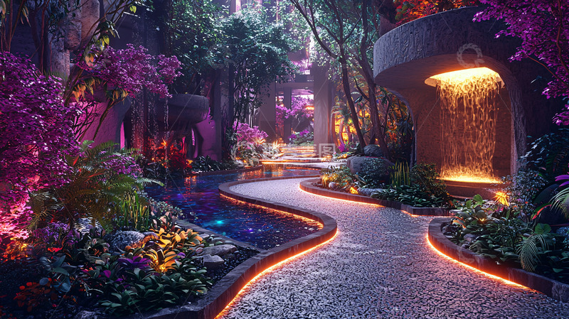 高清大图下载【趣麦麦图】梦幻花园小径