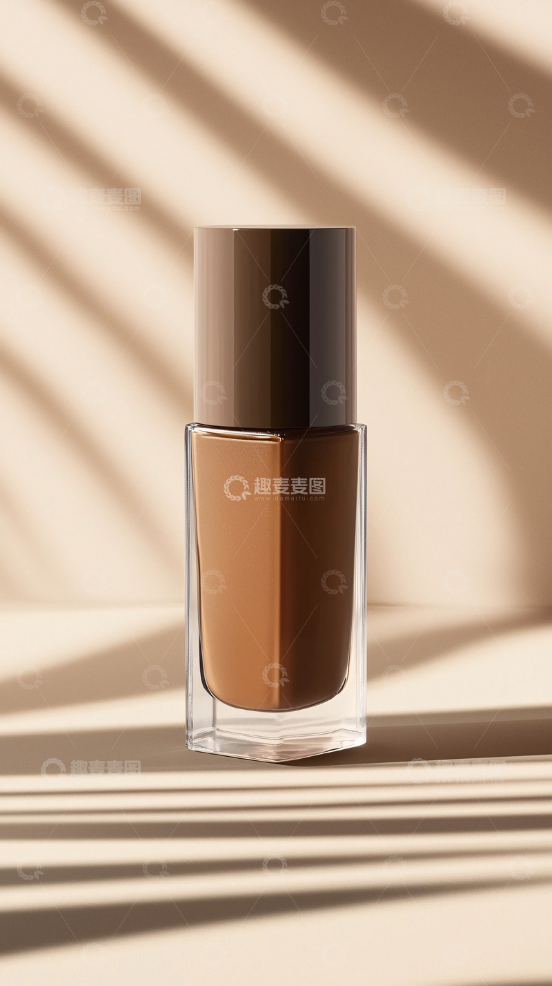 高清大图下载【趣麦麦图】棕色粉底液特写