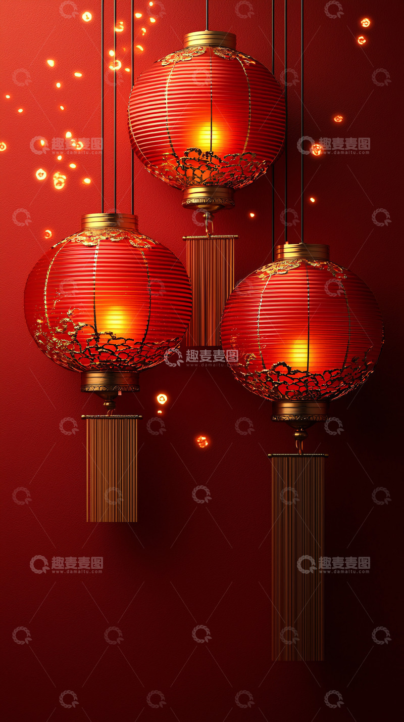高清大图下载【趣麦麦图】红色灯笼