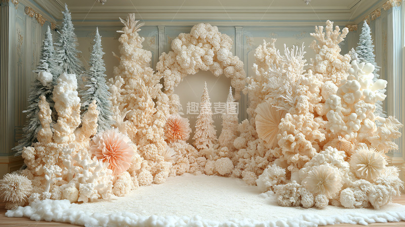 高清大图下载【趣麦麦图】梦幻冬季婚礼背景
