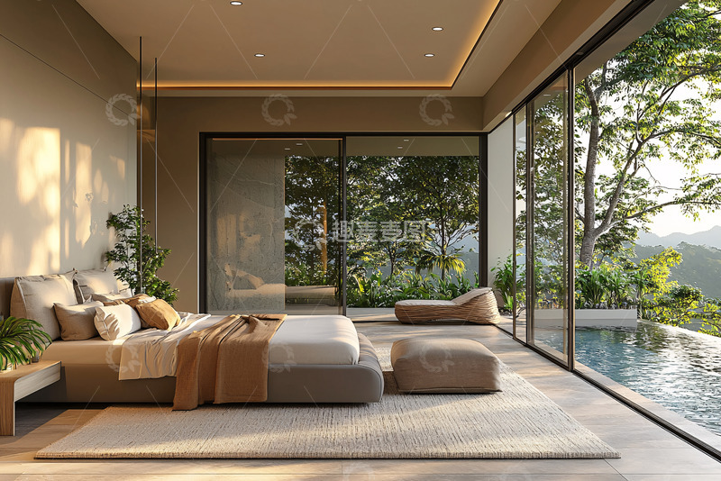 高清大图下载【趣麦麦图】现代极简卧室设计