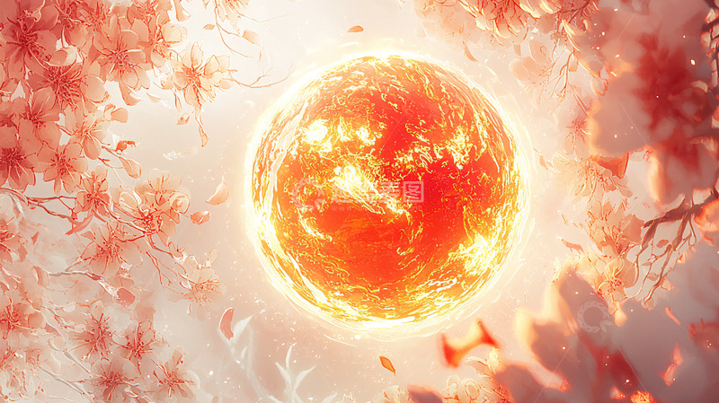 高清大图下载【趣麦麦图】燃烧的星球