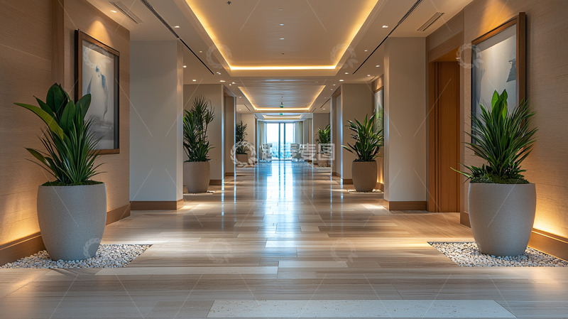 高清大图下载【趣麦麦图】优雅酒店走廊