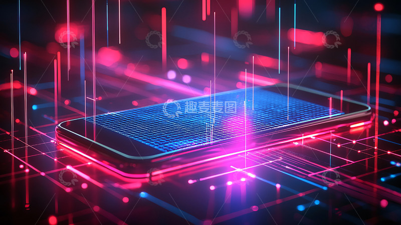 高清大图下载【趣麦麦图】科技感手机