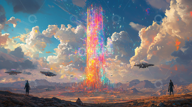 高清大图下载【趣麦麦图】彩色高塔