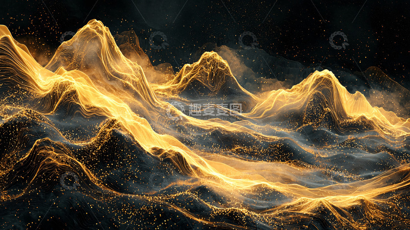 高清大图下载【趣麦麦图】金色山脉