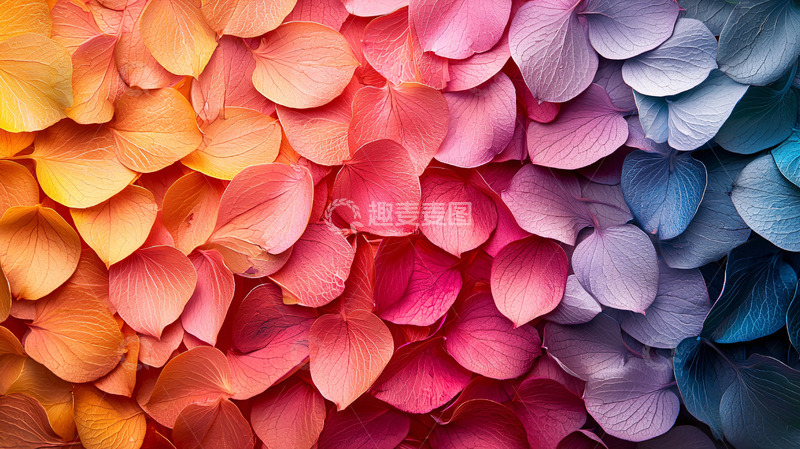 高清大图下载【趣麦麦图】彩色花瓣背景