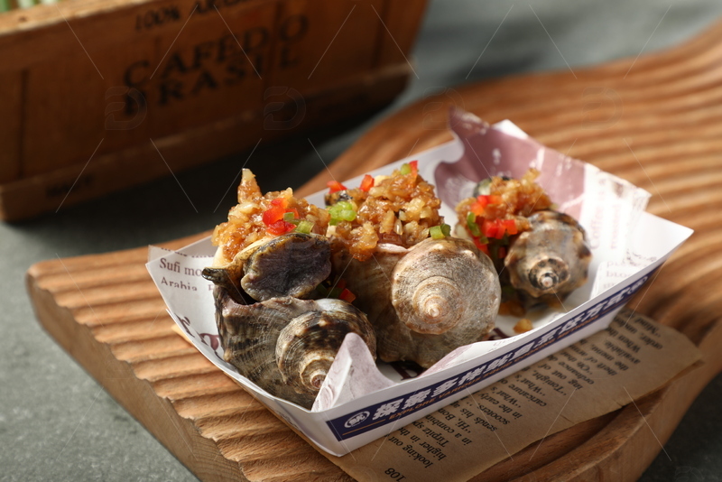 高清大图下载【趣麦麦图】烤海螺摄影图