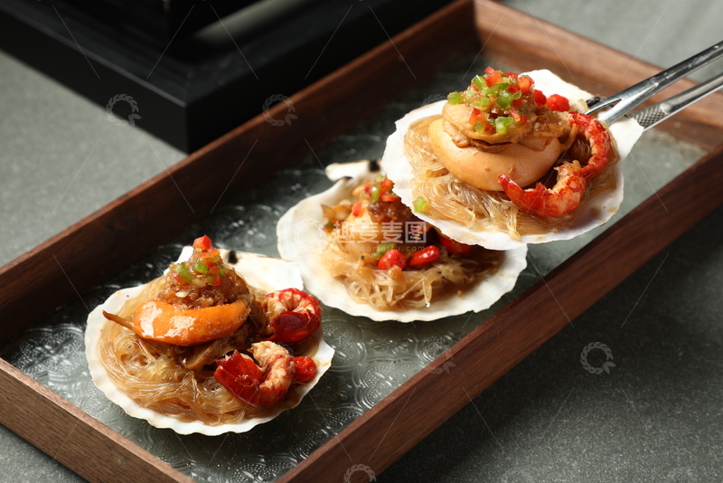 高清大图下载【趣麦麦图】摄影图蒜蓉小龙虾扇贝