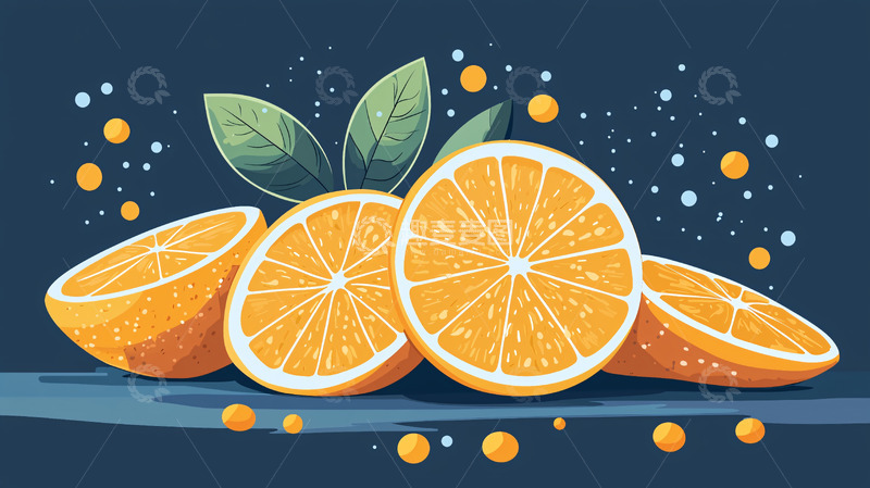 高清大图下载【趣麦麦图】橙子切片