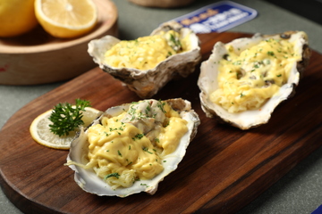 芥末柠檬烤生蚝