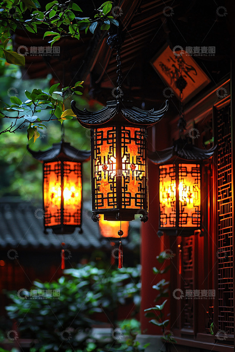 高清大图下载【趣麦麦图】中式宫灯