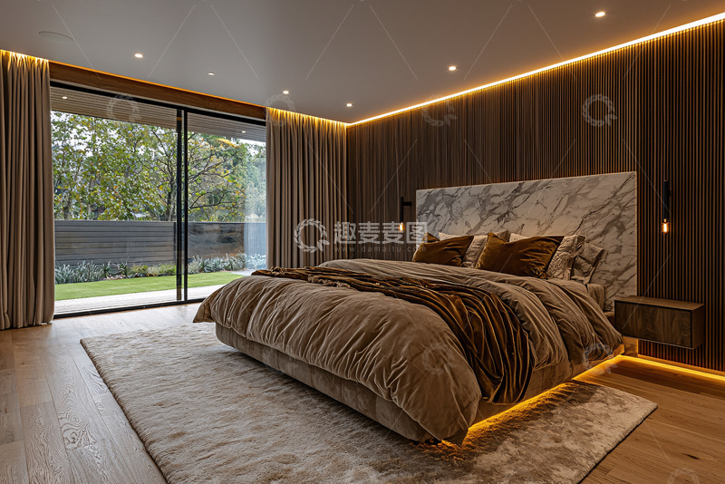 高清大图下载【趣麦麦图】现代极简卧室设计