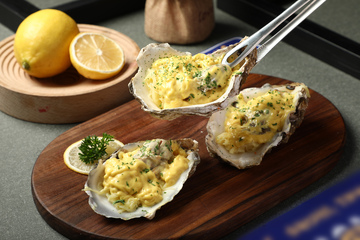 芥末柠檬烤生蚝1