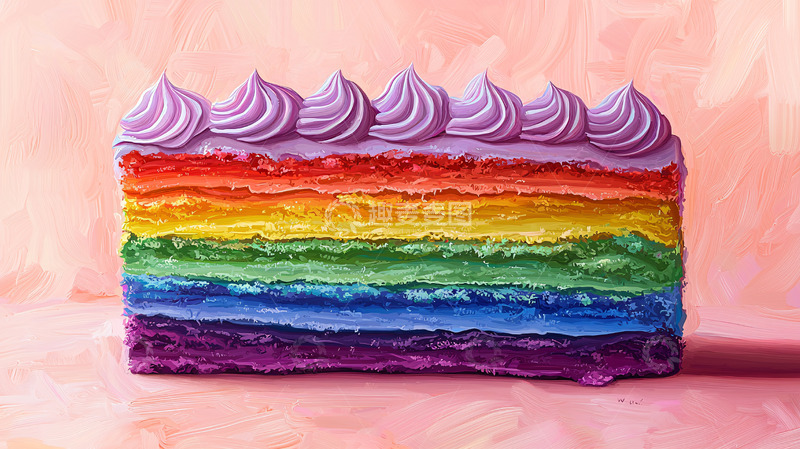 高清大图下载【趣麦麦图】彩虹蛋糕