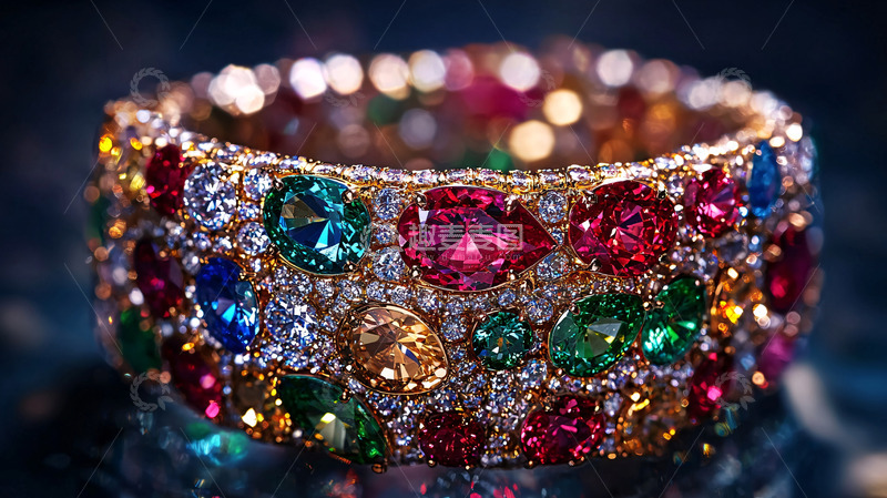 高清大图下载【趣麦麦图】彩色宝石戒指