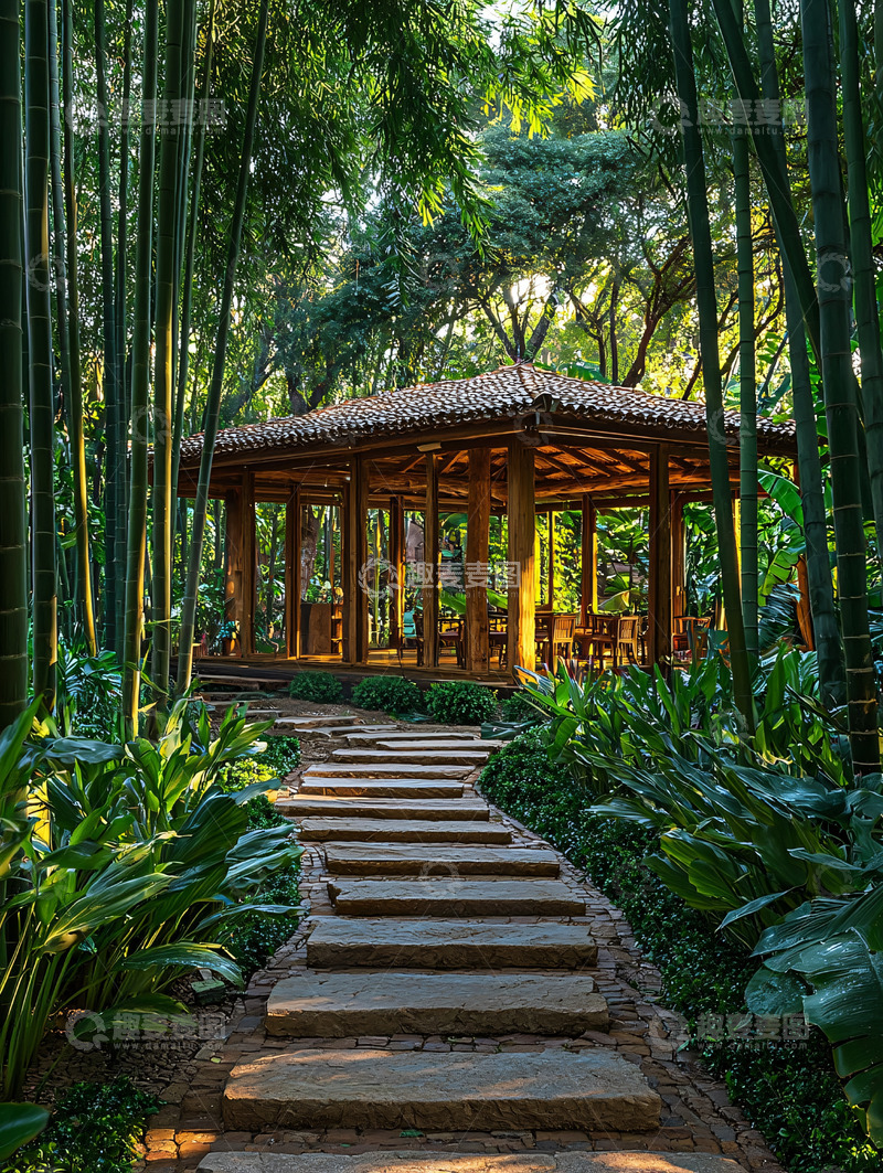 高清大图下载【趣麦麦图】竹林小径