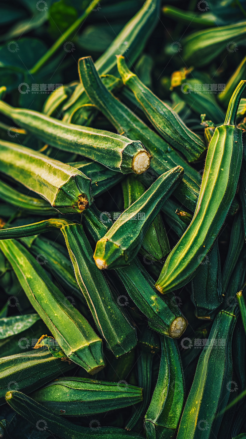 高清大图下载【趣麦麦图】新鲜翠绿的罗汉果堆积如山