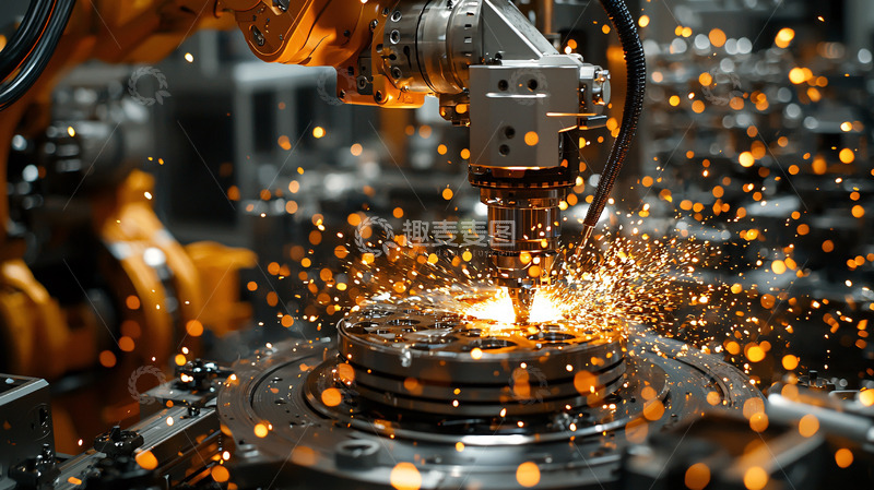 高清大图下载【趣麦麦图】工业机器人焊接